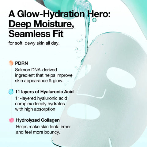 BOGO PDRN Hyaluronic Acid Capsule 100 Serum Mask 10+10
